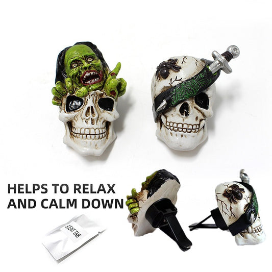 Undead Ghost Head Aromatherapy Clip Resin Car Air Outlet Aromatherapy Pendant